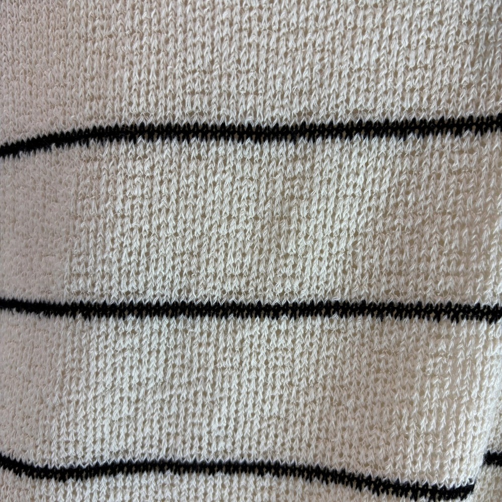9.HIS STCL Striped Knit Top Peplum Tie Back Casual Cute Large Romantic Layered - Picture 9 of 10